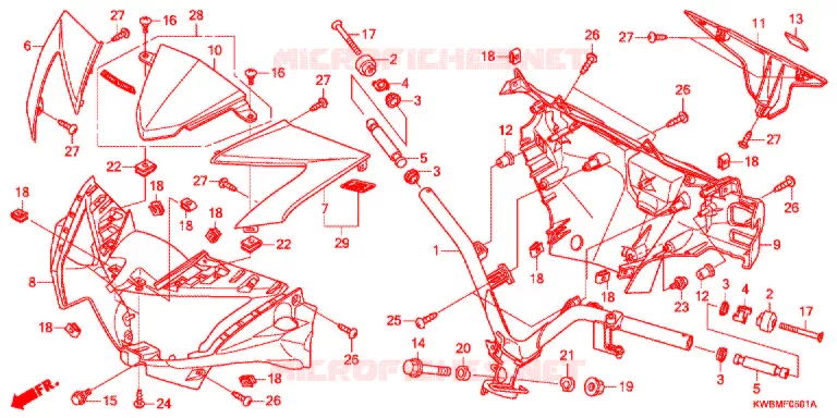 STUUR (2) Honda MOTO 110 WAVE 2014  AFP110MCSE