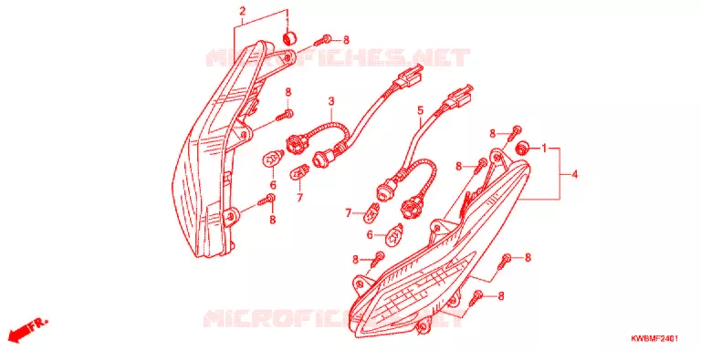 VOOR KNIPPERLICHT (AFP110MCSE/AFP110MCRE) Honda MOTO 110 WAVE 2013  AFP110MCSE