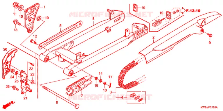 ZWAAI-ARM/KETTINGKAST Honda MOTO 110 WAVE 2013  AFP110MCSE