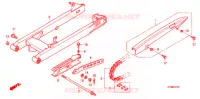 ACHTERBRUG (2) voor Honda WAVE 125 X, Casted wheels, Kick start only 2010