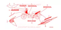 EMBLEEM/STREEP (6) voor Honda WAVE 125 X, Casted wheels, Kick start only 2010