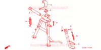 HOOFD STANDAARD/REMPEDAAL voor Honda WAVE 125 X, Casted wheels, Kick start only 2010