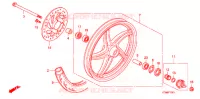 VOOR WIEL (2) voor Honda WAVE 125 X, Casted wheels, Kick start only 2010