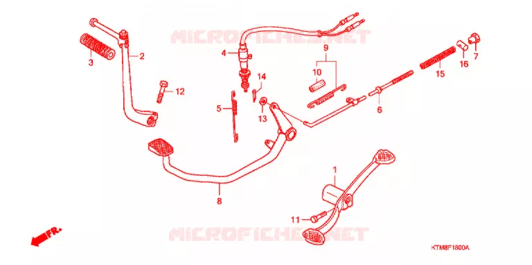 PEDAAL/KICKSTARTER ARM Honda MOTO 125 WAVE 2010  AFP125KSA