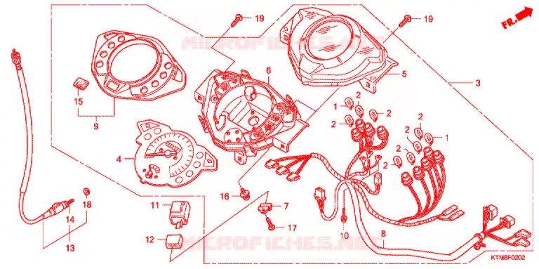 COMBINATIEMETER (3) Honda MOTO 125 WAVE 2012  AFP125MCSA