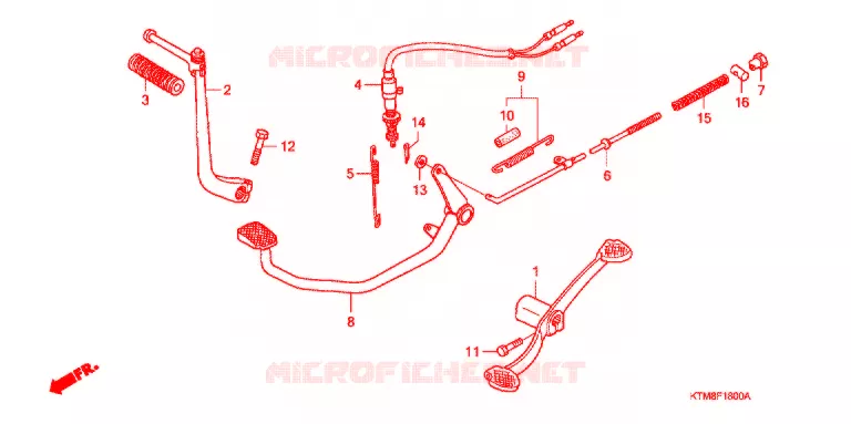 PEDAAL/KICKSTARTER ARM Honda MOTO 125 WAVE 2011  AFP125MCSA