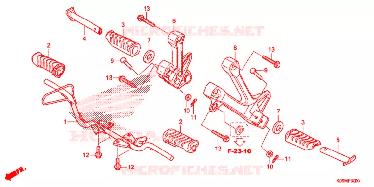 OPSTAP/KICKARM/ WISSEL PEDAAL Honda MOTO 110 WAVE 2015  AFS110MCSE