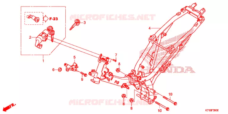 FRAME CHASSIS Honda MOTO 110 WAVE 2016  AFS110MCSG