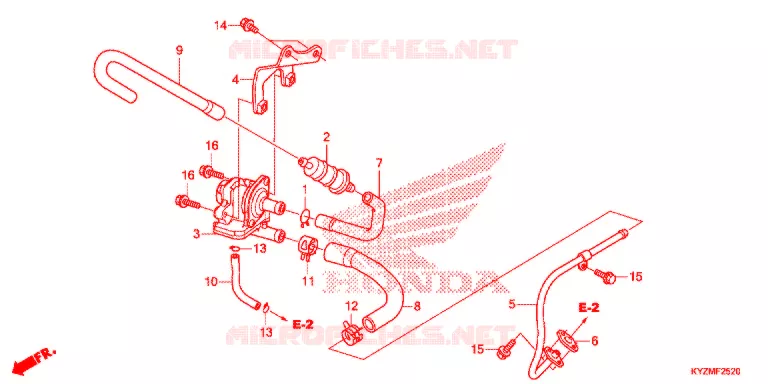 LUCHTZUIGKLEP Honda MOTO 125 FUTURE 2012  AFS125MCRD