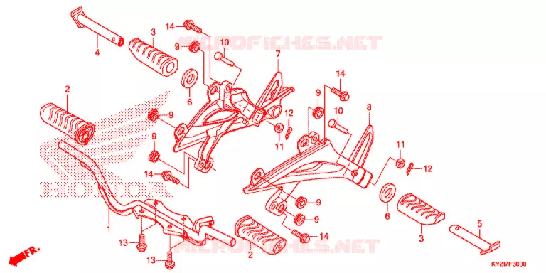 OPSTAP/KICKARM/ WISSEL PEDAAL Honda MOTO 125 FUTURE 2013  AFS125MCRE