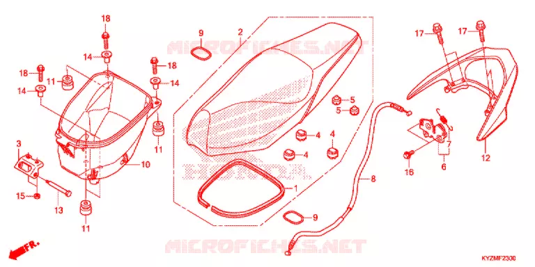 ENKELE ZITTING(2) Honda MOTO 125 FUTURE 2013  AFS125MCSD