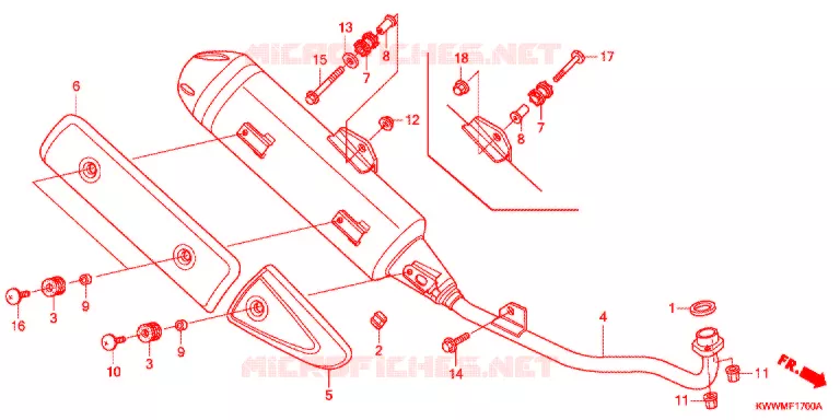 UITLAATDEMPER(2) Honda MOTO 110 WAVE 2012  AFX110CSA