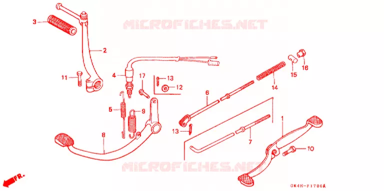 PEDAAL/KICKSTARTER ARM Honda SCOOTER 50 C50 1994  C50SP_J