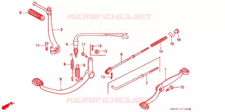 PEDAAL/KICKSTARTER ARM Honda SCOOTER 50 C50 2003  C50ST2_J