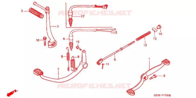 PEDAAL/KICKSTARTER ARM Honda MOTO 90 CUB 2004  C90CM2