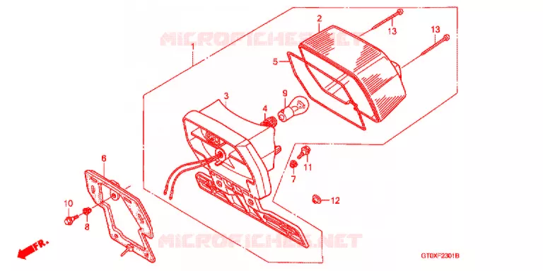 ACHTERLICHT (CM) Honda MOTO 90 CUB 2000  C90CMX