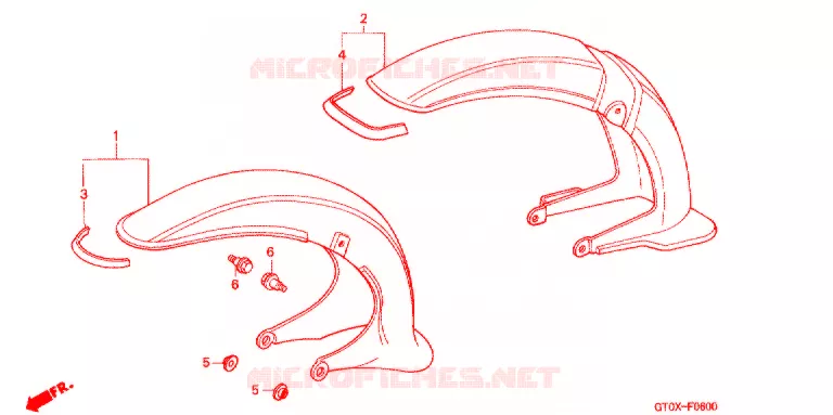 VOORSPATBORD Honda MOTO 90 CUB 2002  C90D2