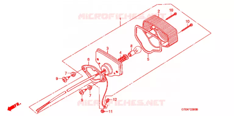 ACHTERLICHT (D) Honda MOTO 90 CUB 2000  C90DX