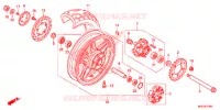 ACHTER WIEL voor Honda CB 1100 ABS RED 2013