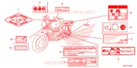 WAARSCHUWINGSLABEL(1) voor Honda CB 1100 ABS 2016