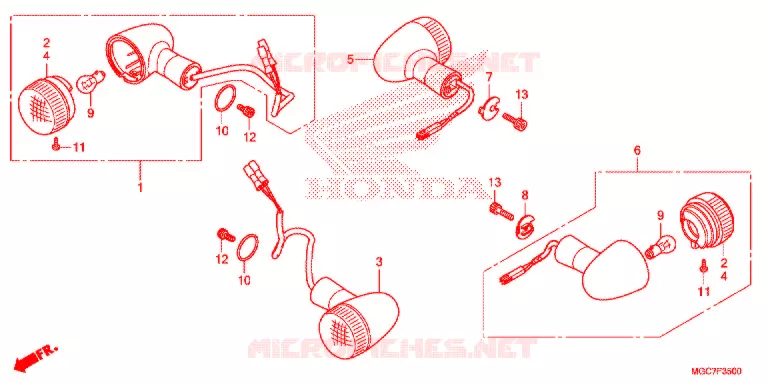 KNIPPERLICHT(2) Honda MOTO 1100 CB 2016  CB1100AG