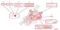 WAARSCHUWINGSLABEL(1) voor Honda CB 1100 RED 2013