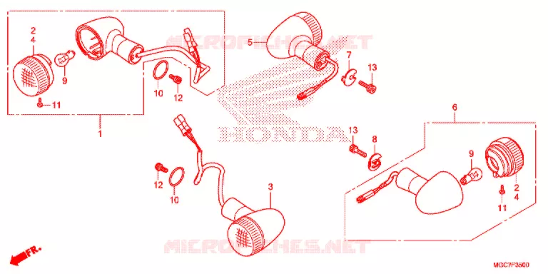 KNIPPERLICHT(2) Honda MOTO 1100 CB 2016  CB1100SAG