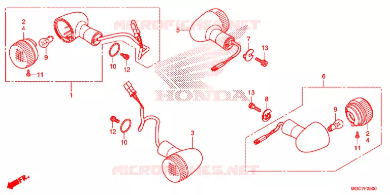 KNIPPERLICHT(2) Honda MOTO 1100 CB 2016  CB1100SAG