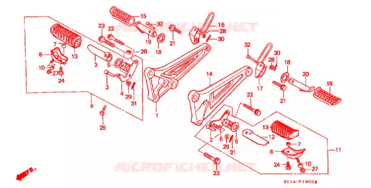 OPSTAP/KICKARM/ WISSEL PEDAAL Honda MOTO 125 CB 1990  CB125TTL