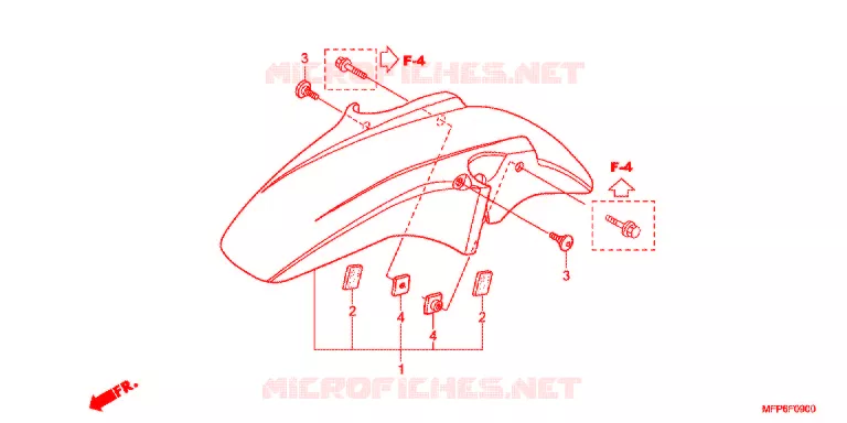VOORSPATBORD Honda MOTO 1300 CB 2015  CB1300ADF