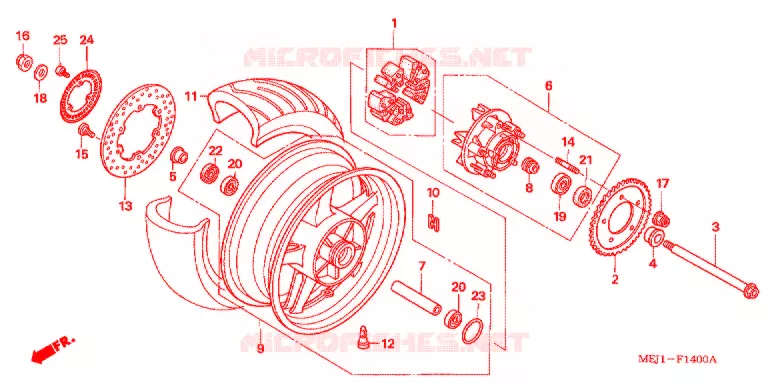 ACHTER WIEL Honda MOTO 1300 CB 2003  CB1300F3_II