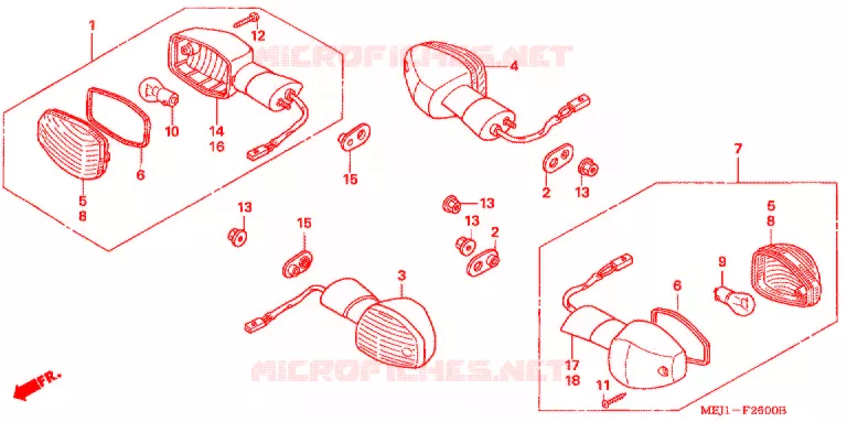 KNIPPERLICHT(2) Honda MOTO 1300 CB 2003  CB1300F3