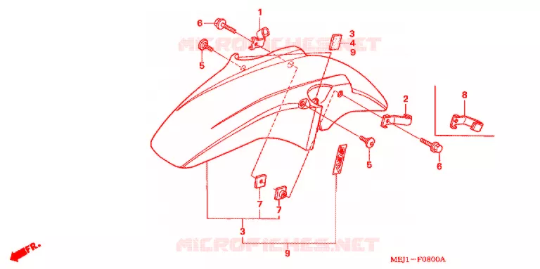 VOORSPATBORD Honda MOTO 1300 CB 2003  CB1300F3_II