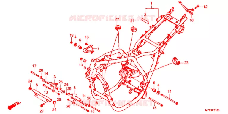 FRAME CHASSIS Honda MOTO 1300 CB 2015  CB1300SADE