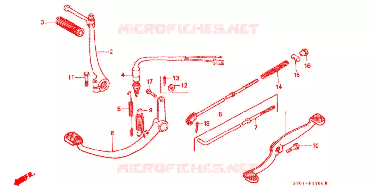 PEDAAL/KICKSTARTER ARM Honda MOTO 90 CUB 1995  C90DS