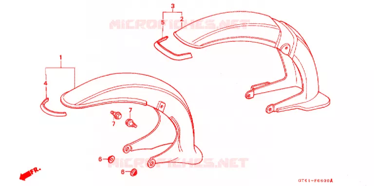 VOORSPATBORD Honda MOTO 90 CUB 1995  C90DS