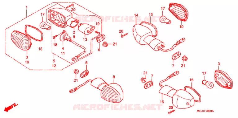 KNIPPERLICHT(2) Honda MOTO 1300 CB 2007  CB1300A7
