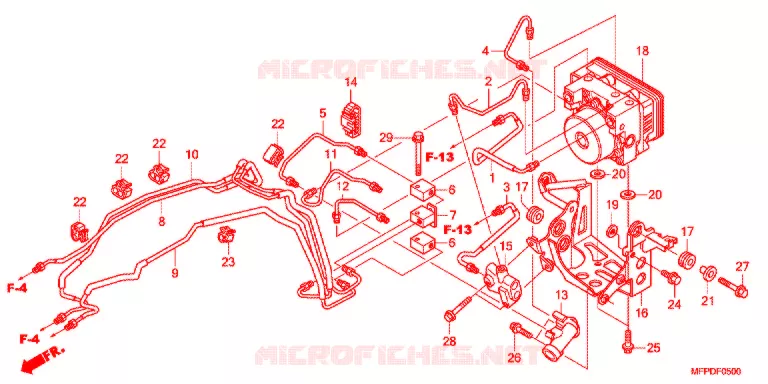 VOORREM HOOFDCILINDER/ABS MODULATOR Honda MOTO 1300 CB 2013  CB1300AD