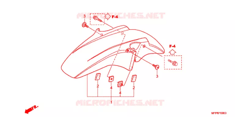 VOORSPATBORD Honda MOTO 1300 CB 2014  CB1300ADE