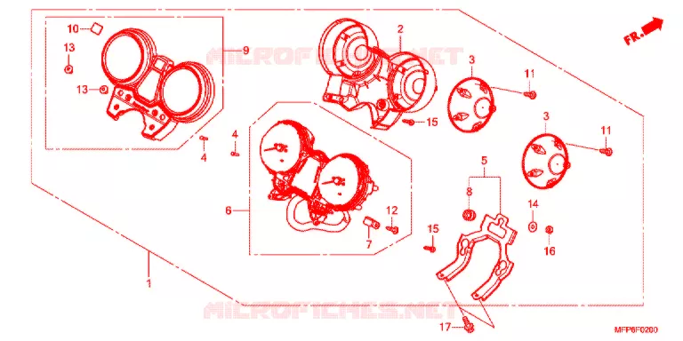 COMBINATIEMETER Honda MOTO 1300 CB 2014  CB1300ADE