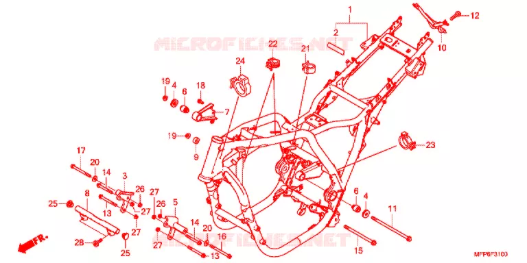FRAME CHASSIS Honda MOTO 1300 CB 2014  CB1300ADE
