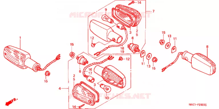 KNIPPERLICHT(2) Honda MOTO 1300 CB 2000  CB1300DCY