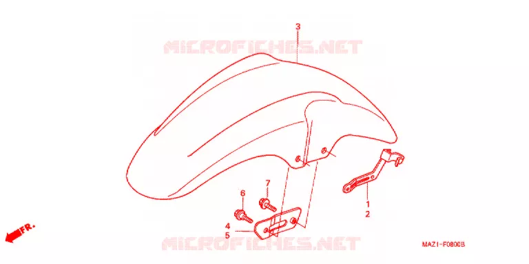 VOORSPATBORD Honda MOTO 1300 CB 2000  CB1300DCY