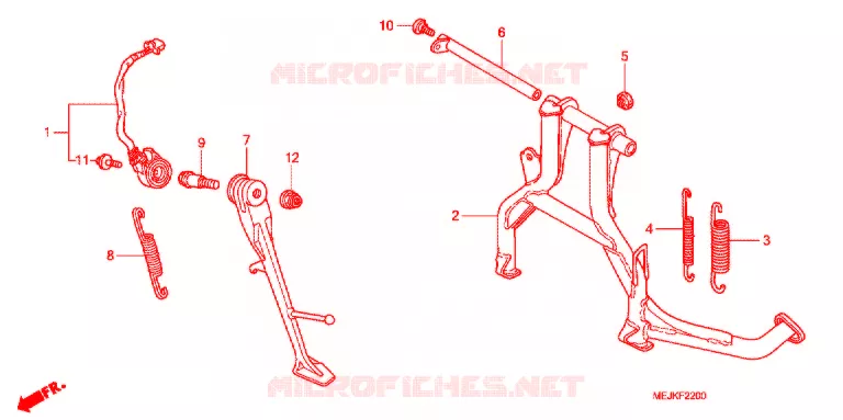 HOOFD STANDAARD/REMPEDAAL Honda MOTO 1300 CB 2006  CB1300SA6