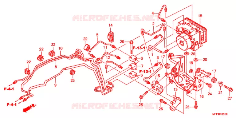 VOORREM HOOFDCILINDER/ABS MODULATOR Honda MOTO 1300 CB 2012  CB1300SAB_3J