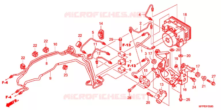 VOORREM HOOFDCILINDER/ABS MODULATOR Honda MOTO 1300 CB 2013  CB1300SAD
