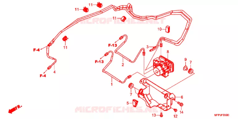 VOORREM HOOFDCILINDER/ABS MODULATOR Honda MOTO 1300 CB 2017  CB1300SADG