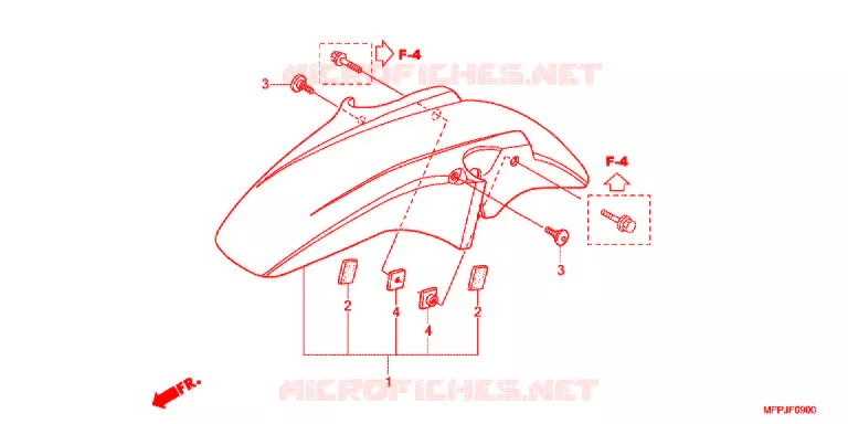 VOORSPATBORD Honda MOTO 1300 CB 2016  CB1300SAG