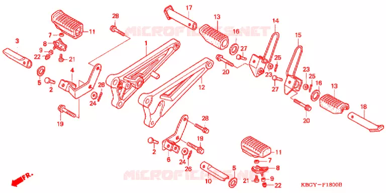 OPSTAP/KICKARM/ WISSEL PEDAAL Honda MOTO 250 CB 2002  CB2502