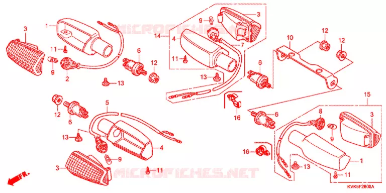 KNIPPERLICHT(2) Honda MOTO 300 CB 2010  CB300RA